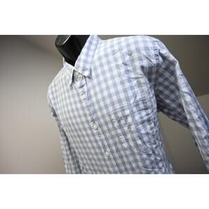 J Crew Button Up Dress Shirt Long Sleeve Slim Fit Plaid Front Pocket Mens Sz XL